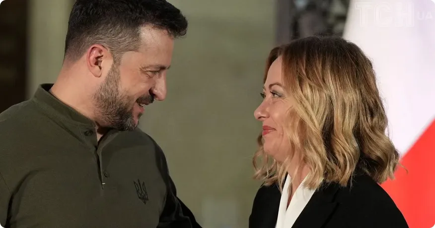 Зеленський розповів, про що були переговори з Мелоні у Римі