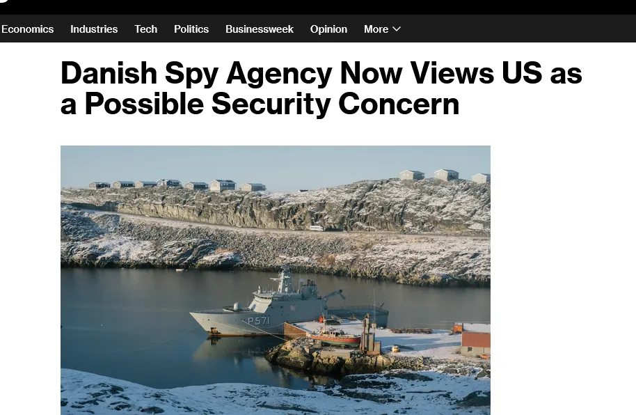 Данія вперше визнала США загрозою нацбезпеці