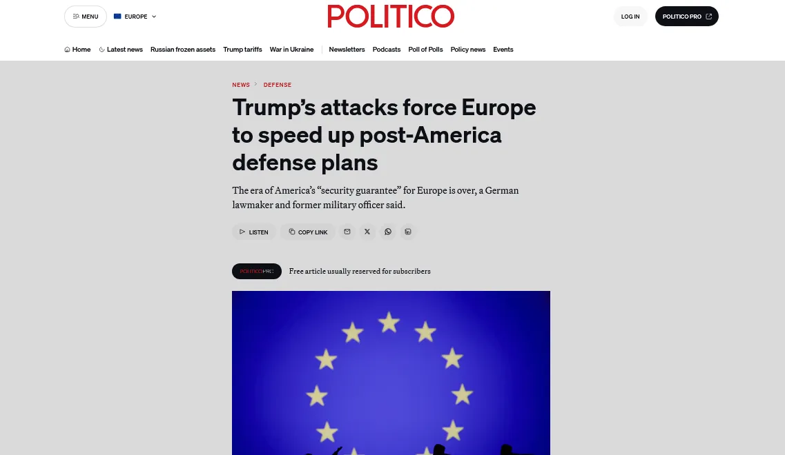 NATO nie ma planu działania na wypadek wyjścia USA — Politico