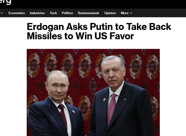 Ердоган намагається продати назад путіну комплекси С-400, які заважають угоді зі США