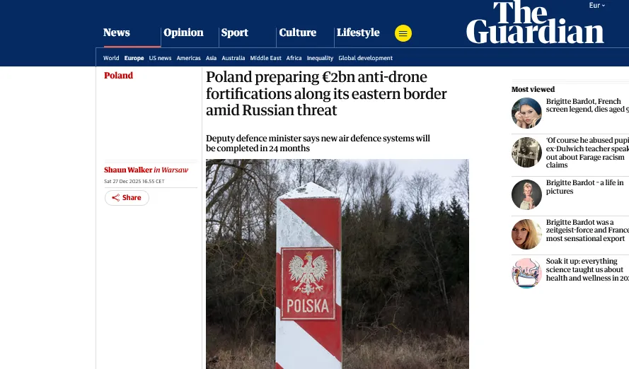 Польща витратить на «антидроновий купол» €2 млрд – The Guardian