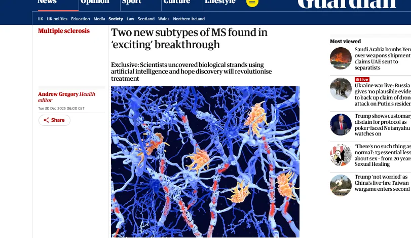 Штучнийлект допоміг виявити нові підтипи розсіяного склерозу – The Guardian