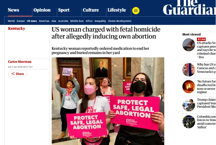 У США жінку звинуватили у вбивстві за переривання вагітності