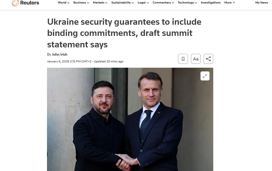 «Коаліція охочих» готує зобов’язуючі гарантії безпеки для України – Reuters