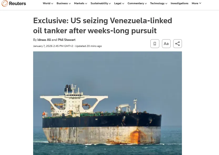 США розпочали операцію із захоплення російського танкера в Атлантиці