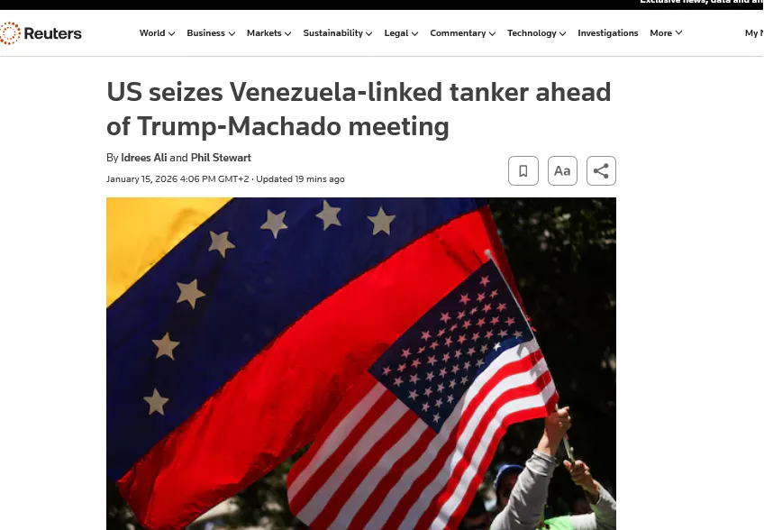 Військові США затримали танкер Veronica, який змінив прапор на російський