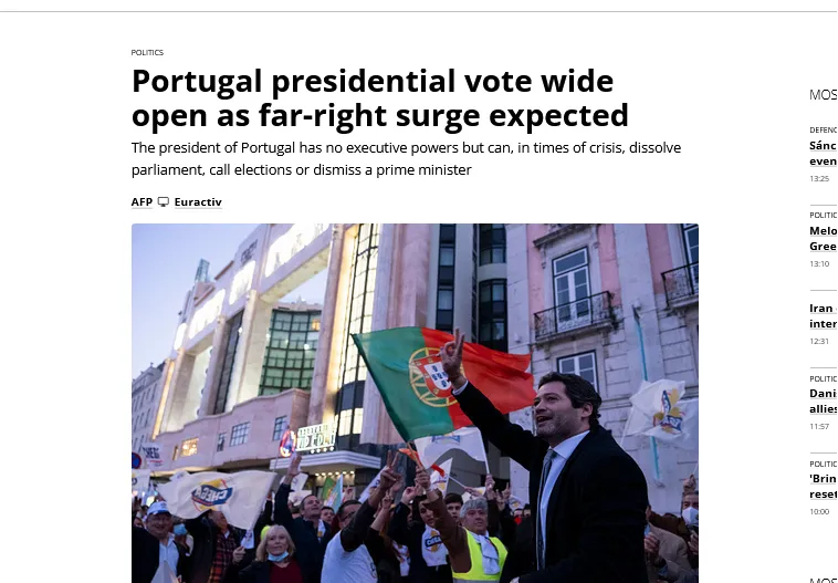 Португалія обирає президента на тлі популярності ультраправих