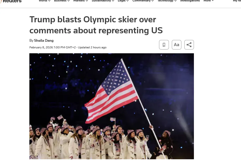 Трамп посварився з американським олімпійцем через слова, що тому соромно за США