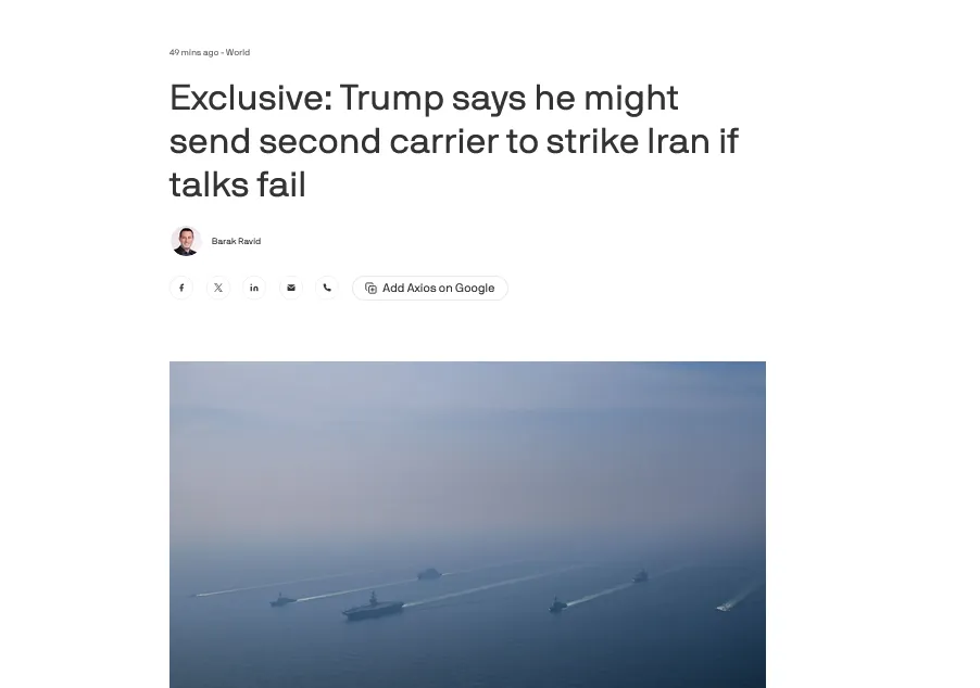 Trump zagroził Iranowi ostrymi działaniami w razie fiaska negocjacji