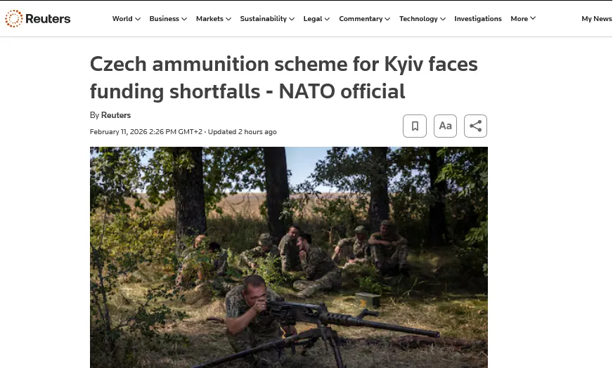 Czeska inicjatywa dotycząca dostaw amunicji dla Ukrainy napotkała niedobór środków – Reuters