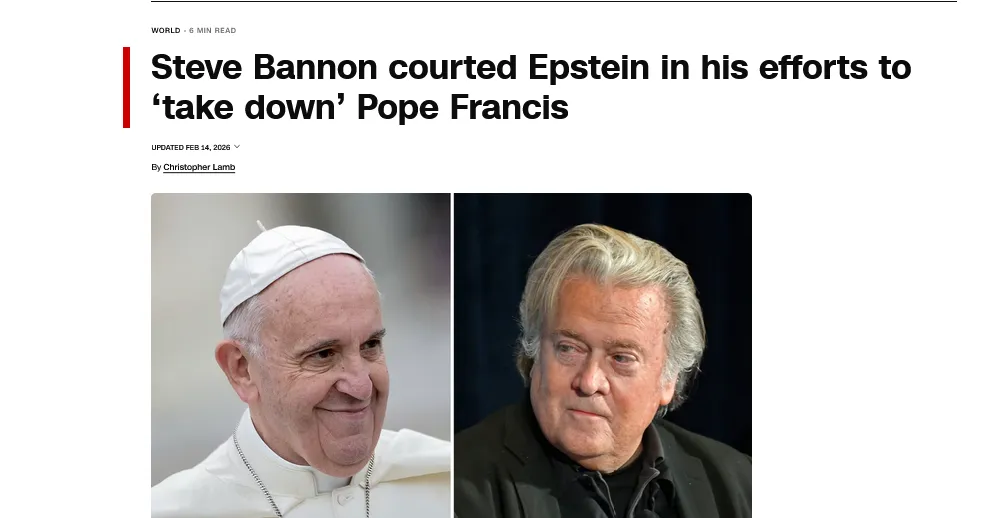 Радник Трампа підбурював Епштейна скинути Папу Римського