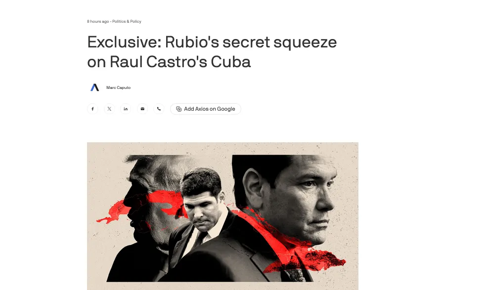 USA prowadzą tajne rozmowy z wnukiem Raúla Castro na temat przyszłości Kuby – Axios