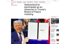 Швейцарія візьме участь у засіданні Ради миру Трампа як спостерігач