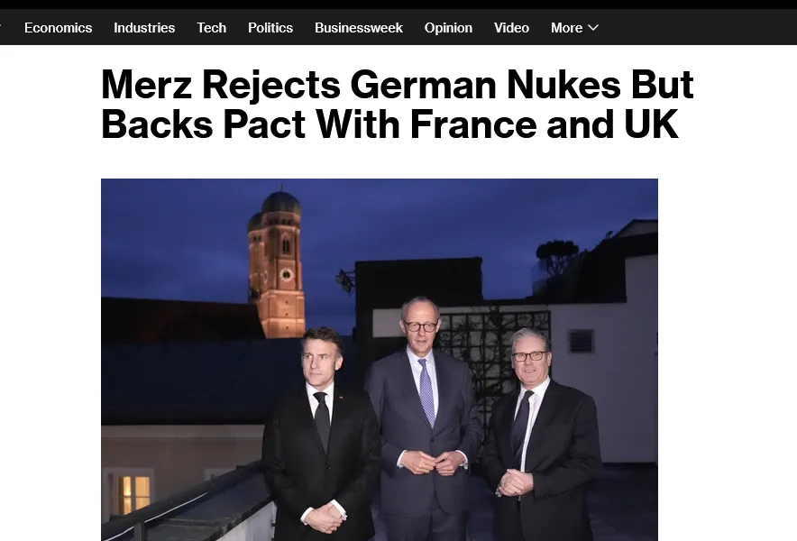 Merz odrzucił możliwość stworzenia niemieckiego arsenału jądrowego