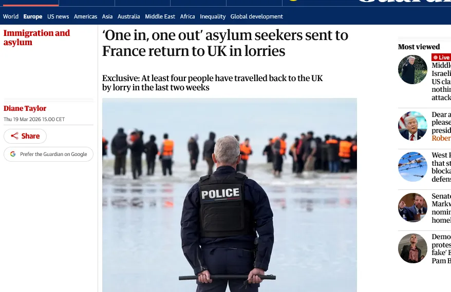 Депортированные во Францию мигранты возвращаются в Великобританию на грузовиках