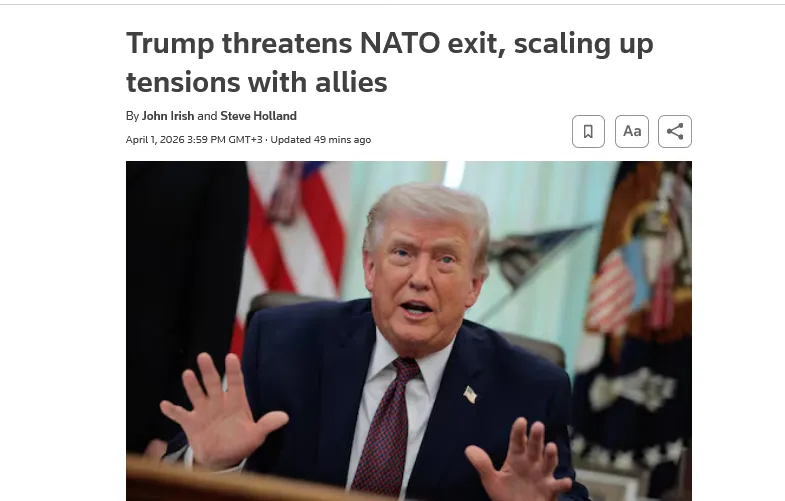 Трамп объявит о планах выйти из НАТО во время обращения к нации