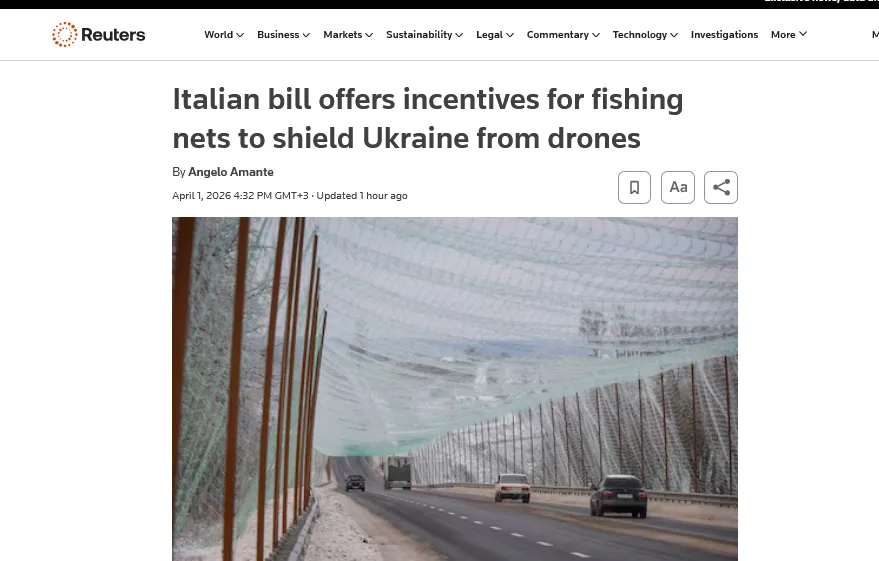 Італійські рибалки допоможуть Україні у боротьбі з дронами