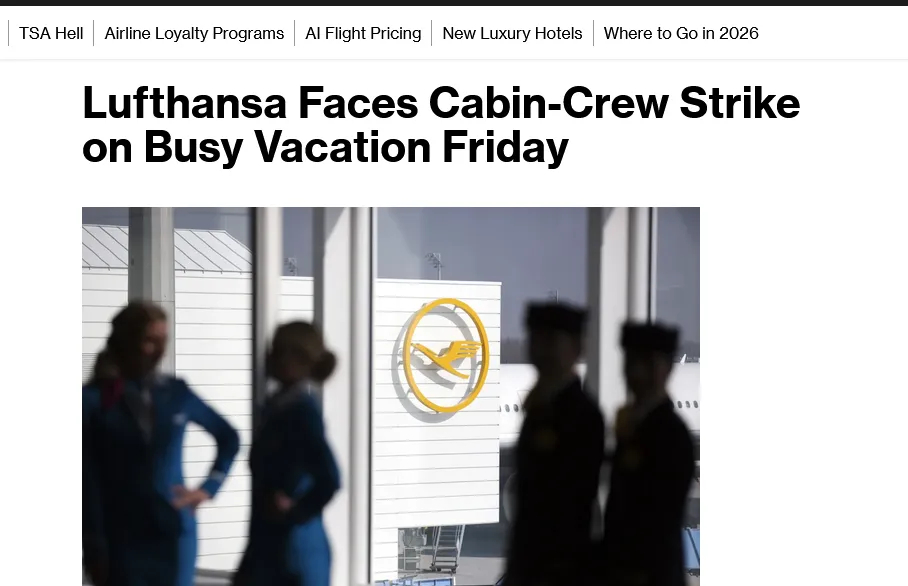 Бортпровідники Lufthansa оголосили страйк через трудовий конфлікт