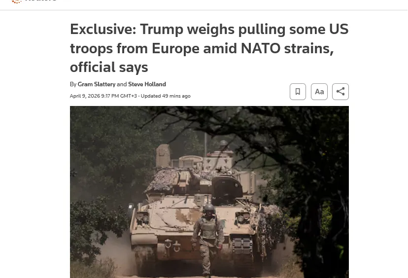 Trump is considering withdrawing some troops from Europe