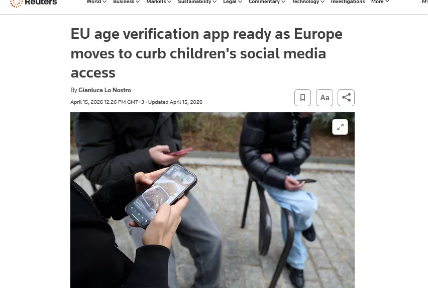 Евросоюз запускает приложение для проверки возраста пользователей социальных сетей