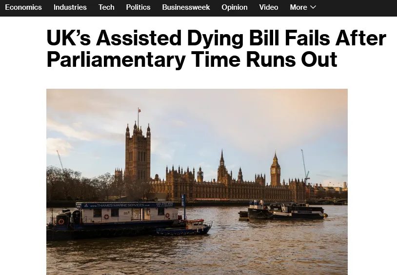 У Британії провалився законопроєкт про легалізацію евтаназії