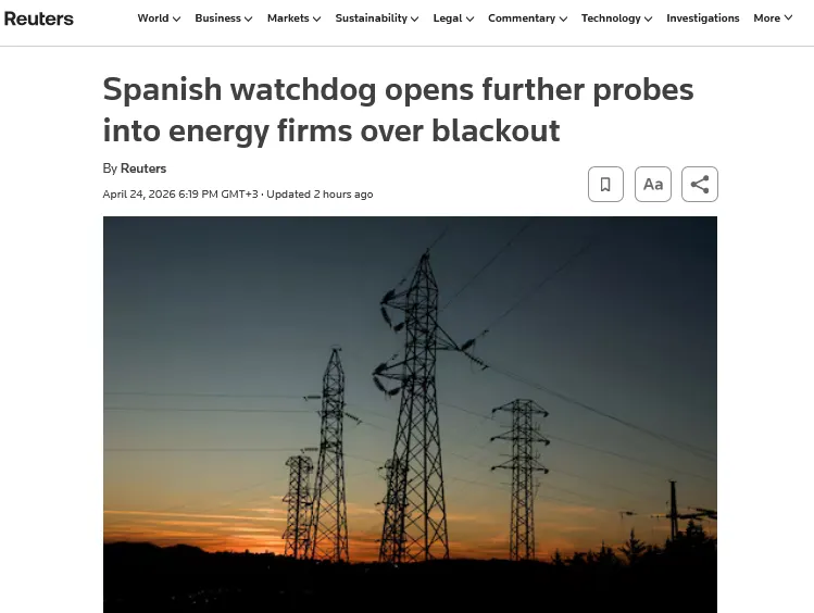 Іспанія розширила розслідування масштабного блекауту