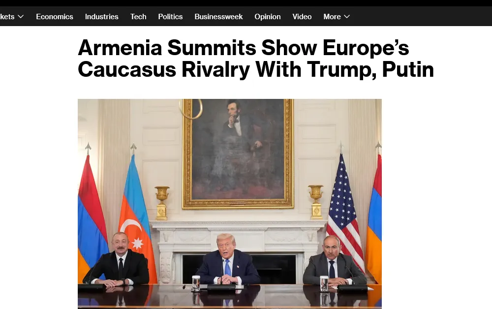 США та ЄС посилюють тиск на Кавказі, щоб витіснити вплив рф — Bloomberg