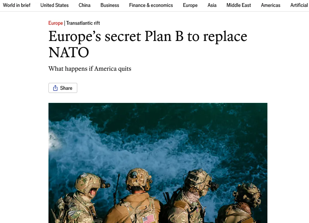 Европа втайне разрабатывает военные планы, не учитывая интересы США – The Economist