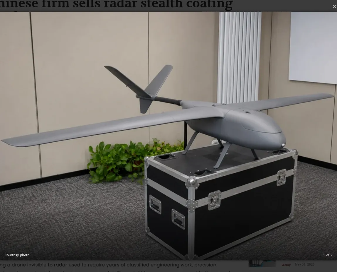 China has developed camouflage paint for drones