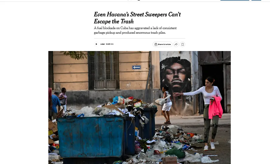 Cuba Is Drowning in Trash Due to the U.S. Embargo – The New York Times