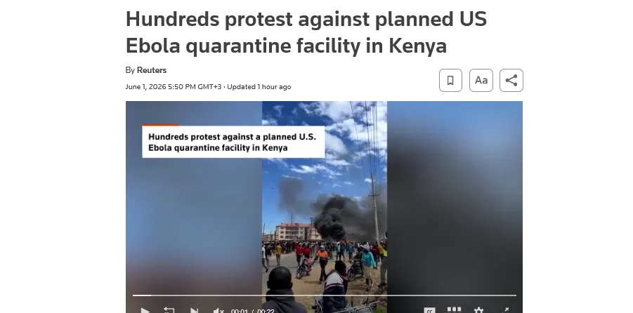 В Кении сотни людей протестуют против создания карантинного центра США – Reuters