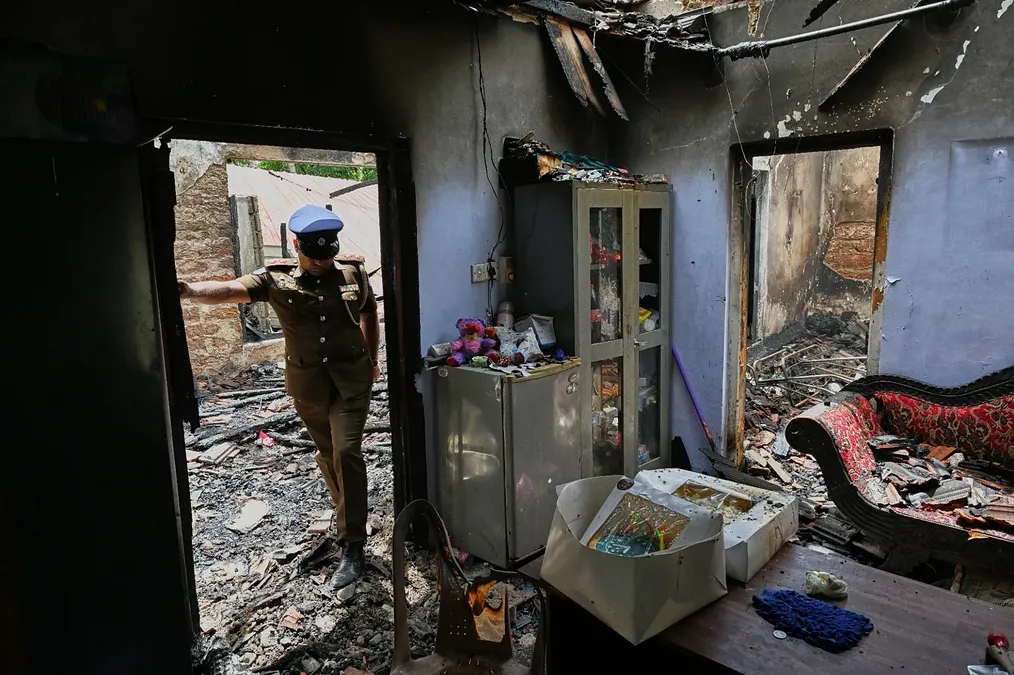 Twelve people died in a fire at an unlicensed nursing home in Sri Lanka