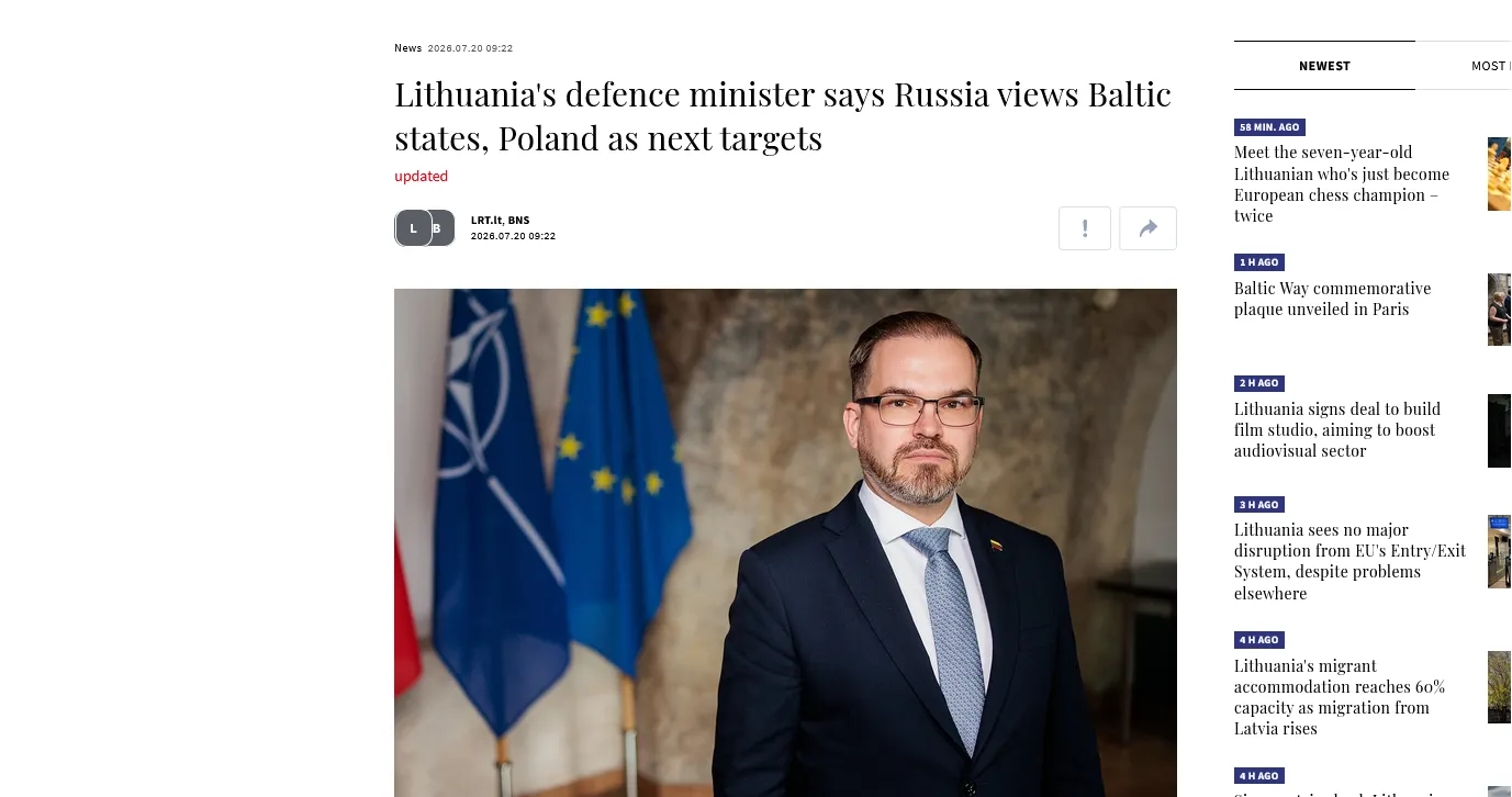 У Литві назвали наступні країни російської агресії