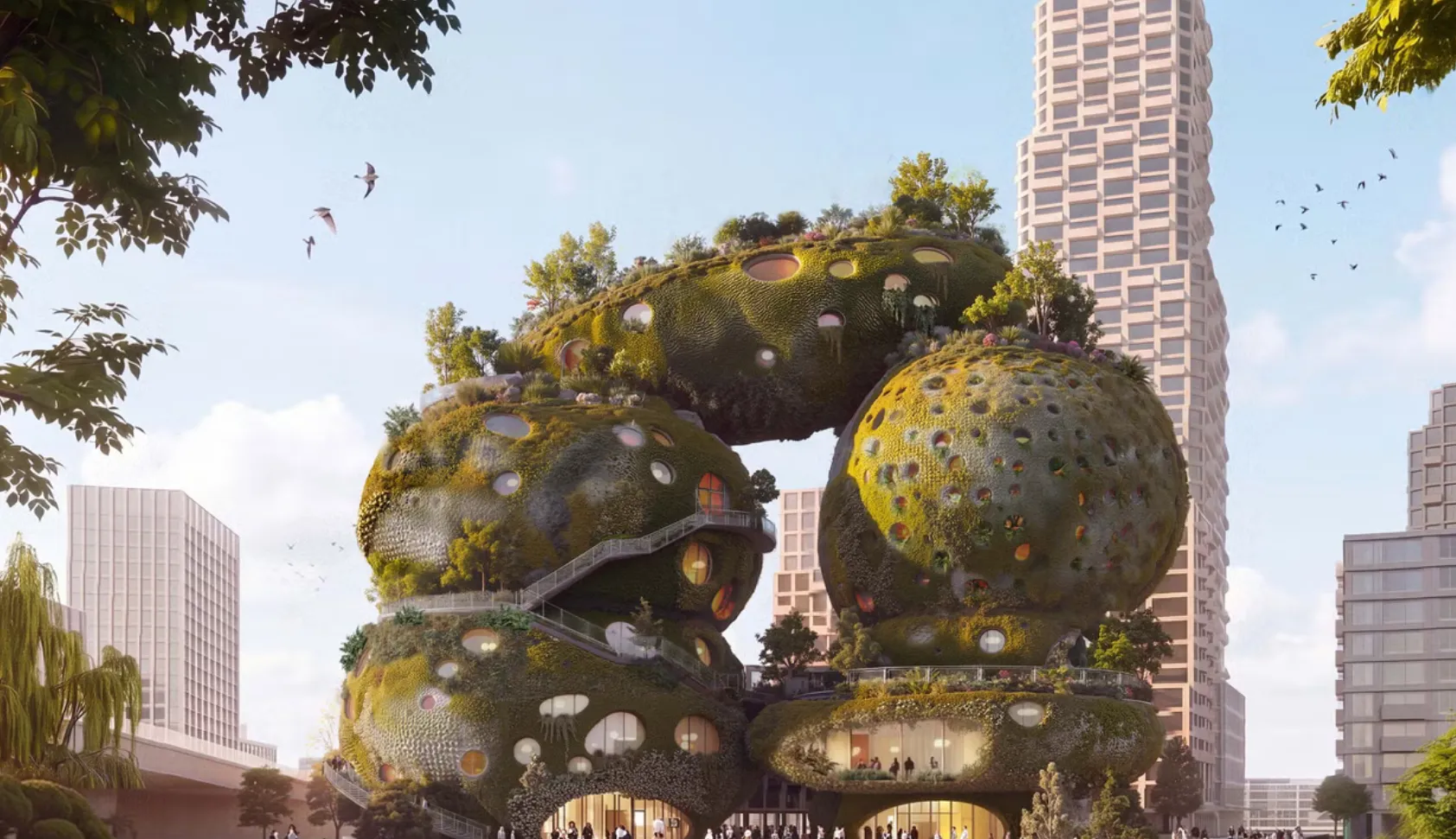 A futuristic complex called Rotterdam Rocks will be built in the Netherlands