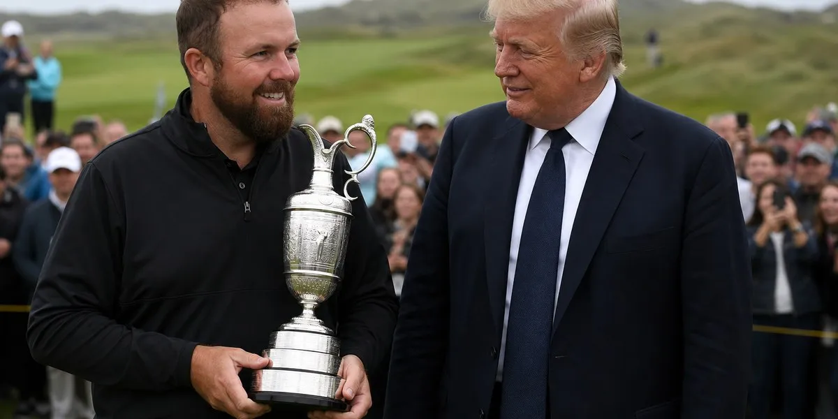 Шейн Лоури во второй раз выиграл Irish Open, Трамп вручил ему трофей