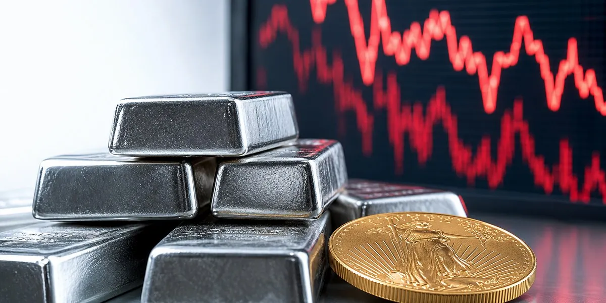Серебро потеряло около 6%, золото опустилось ниже $4100 — The Rio Times