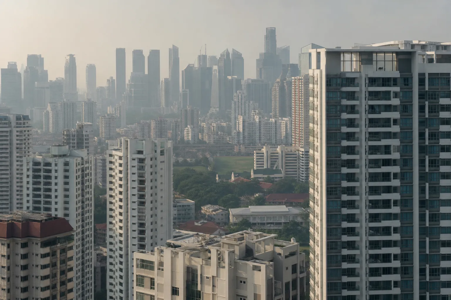 Jakość powietrza w centralnym regionie Singapuru stała się niezdrowa