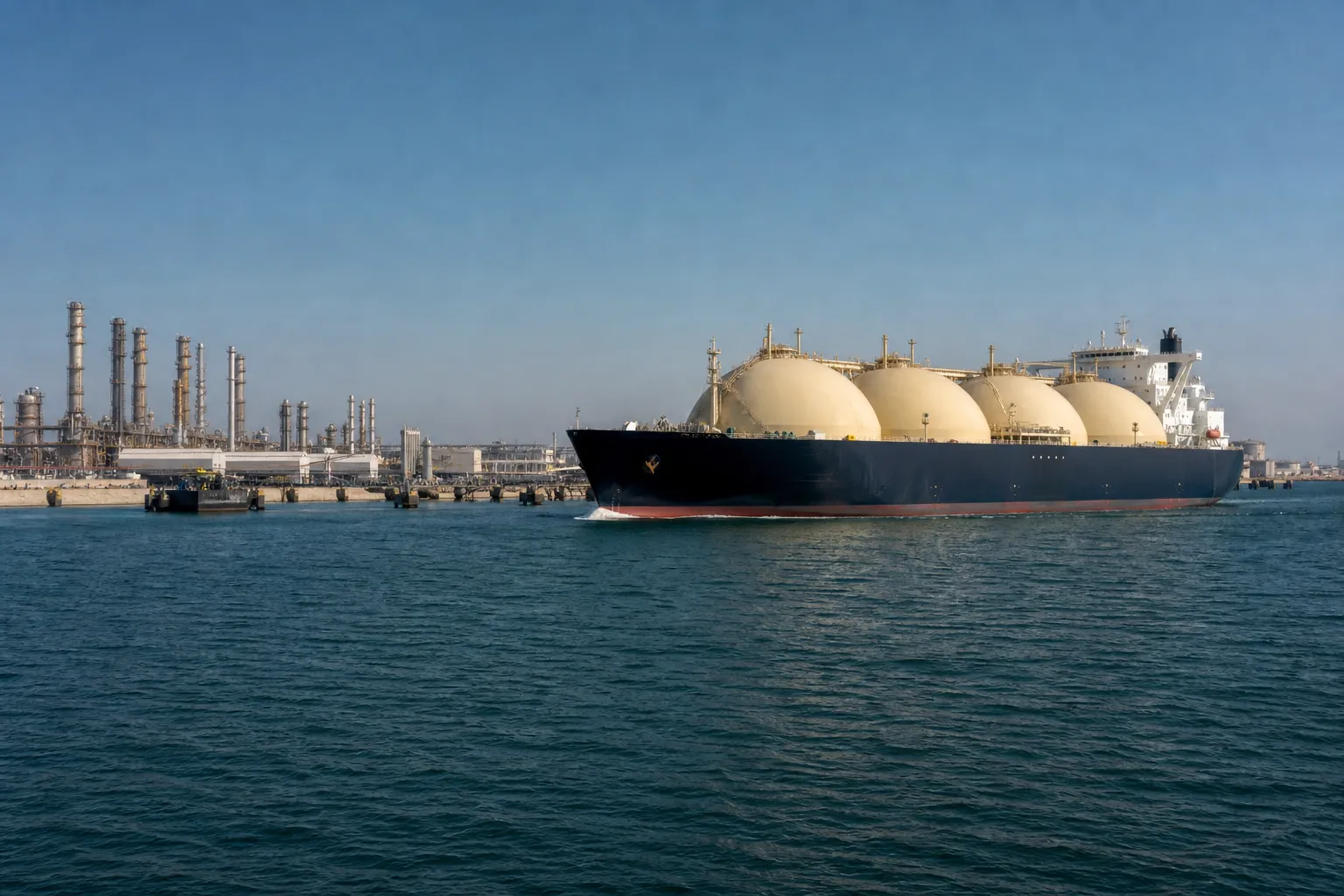 Шесть пустых LNG-танкеров направляются в Катар