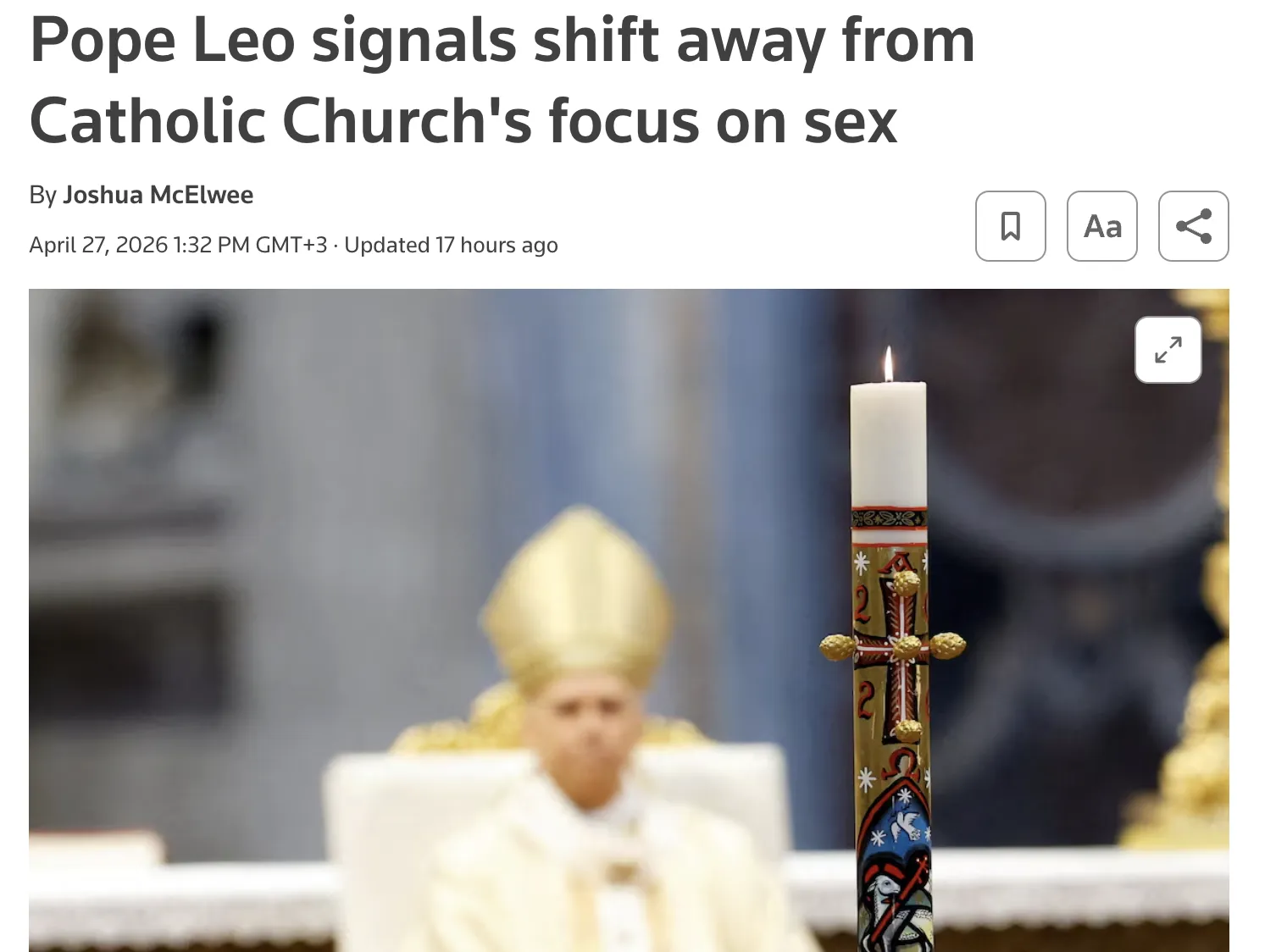 Pope Leo XIV announced a shift in the Catholic Church's stance on LGBT issues and same-sex marriage