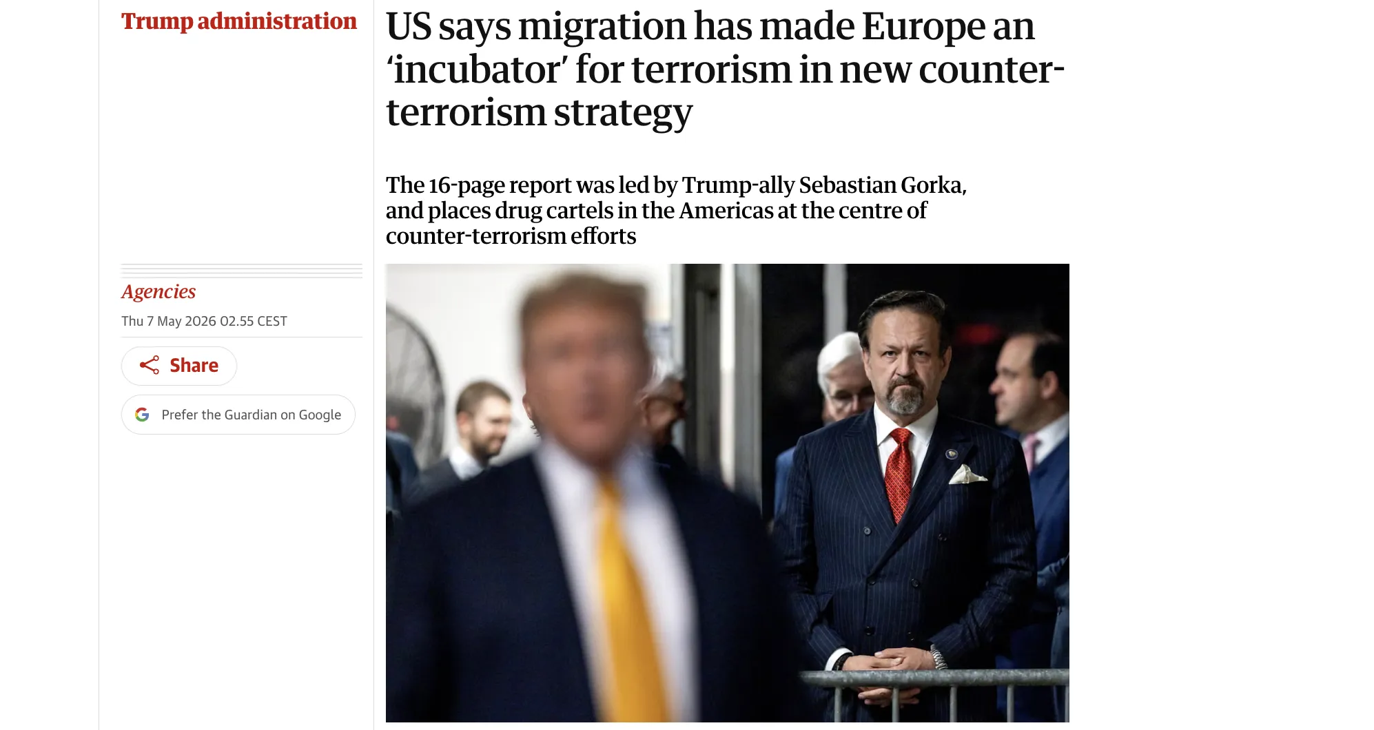 У команді Трампа надали Європі статус інкубатора тероризму — The Guardian