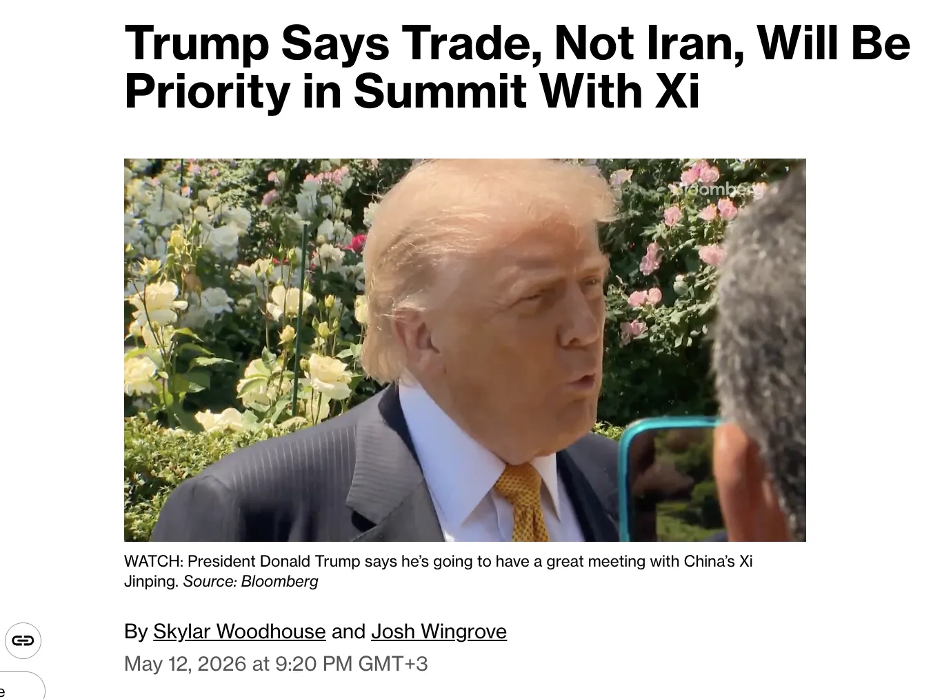 Трамп назвав головну тему майбутнього саміту із Сі Цзіньпіном – Bloomberg