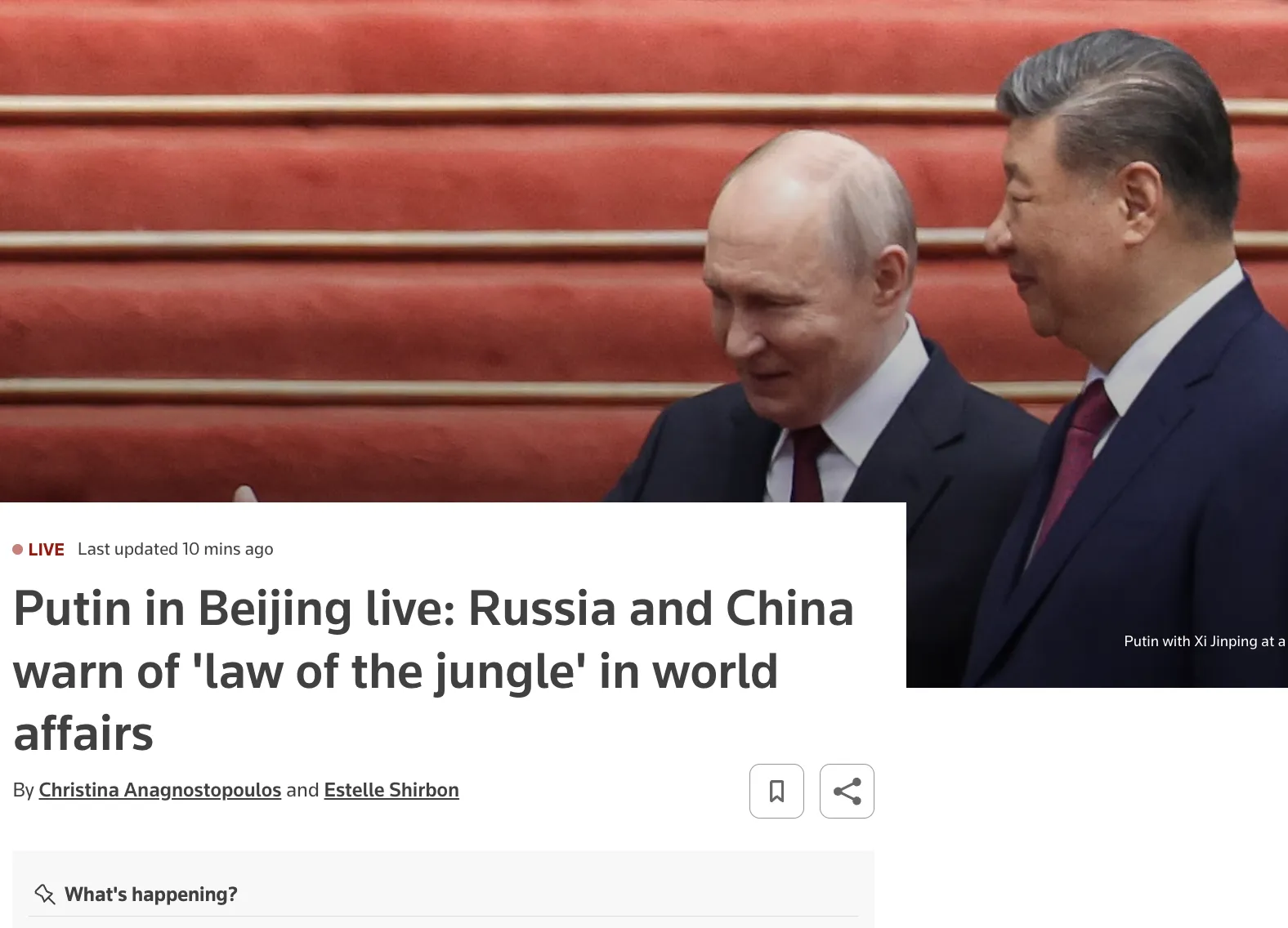Про що Сі та Путін домовилися у Пекіні та чи є прориви — Reuters