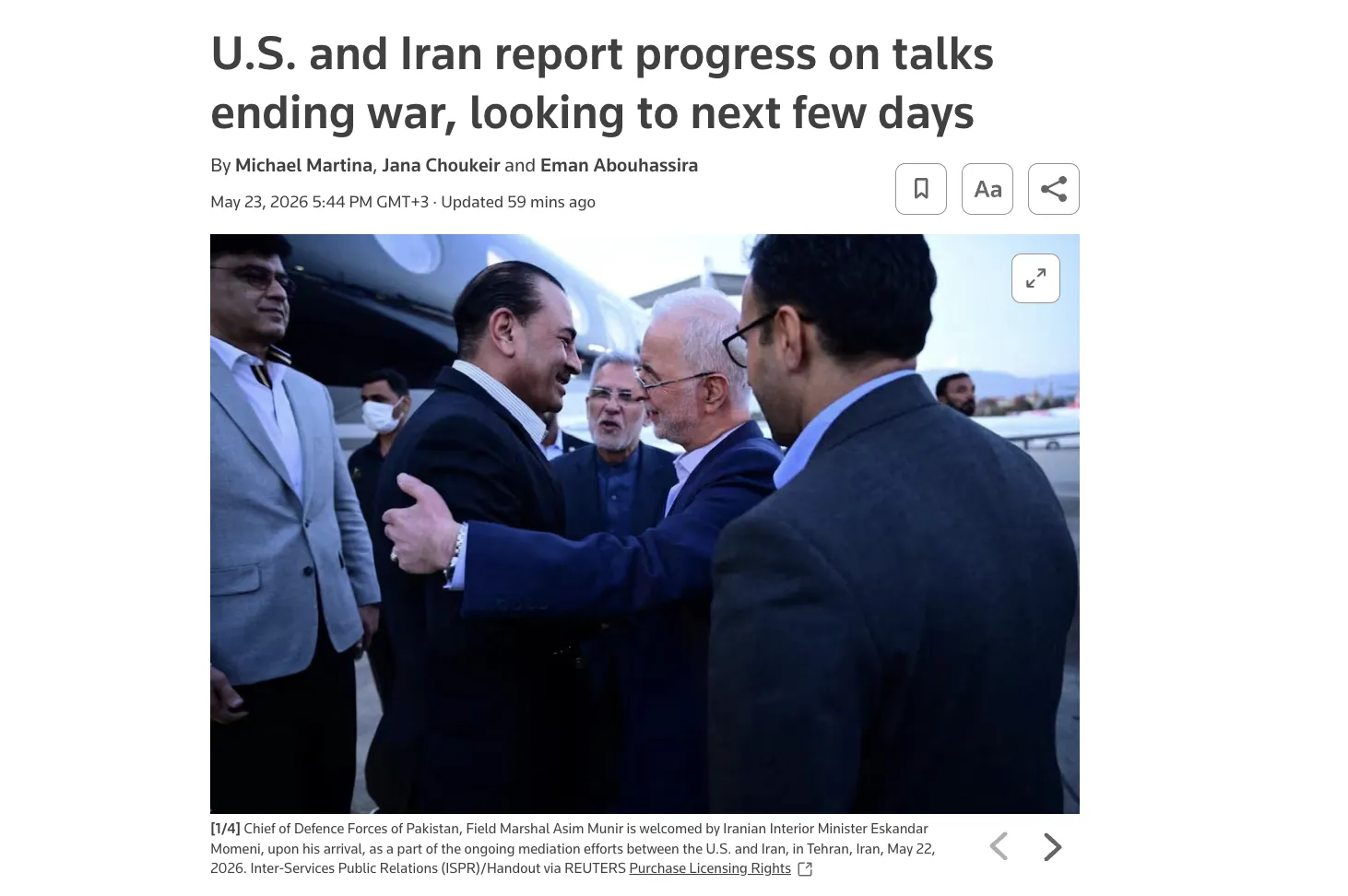 Iran and the U.S. are nearing the final stage of negotiations — Reuters
