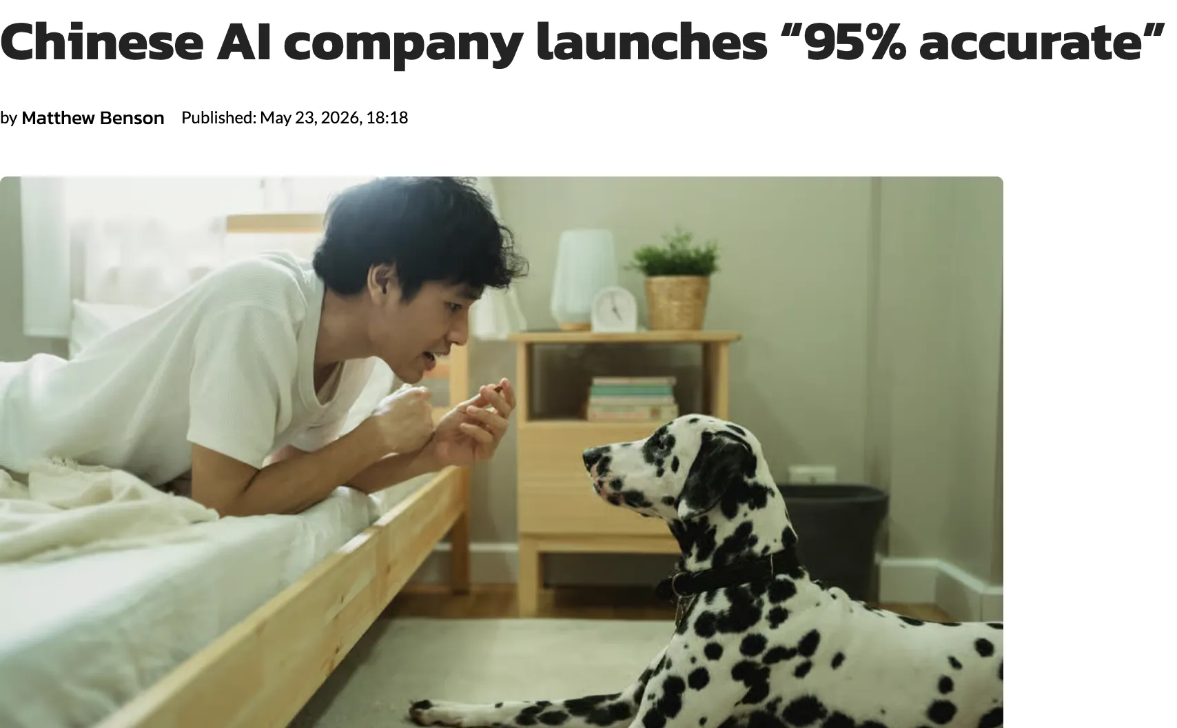 A Chinese startup has unveiled a device for translating animal language