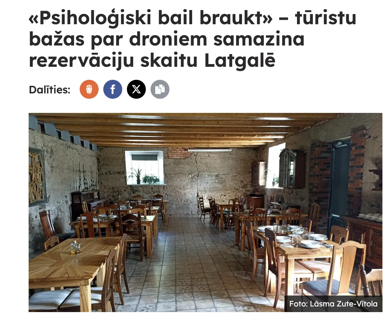 Латвія фіксує кризу в туризмі через інциденти з дронами – LSM