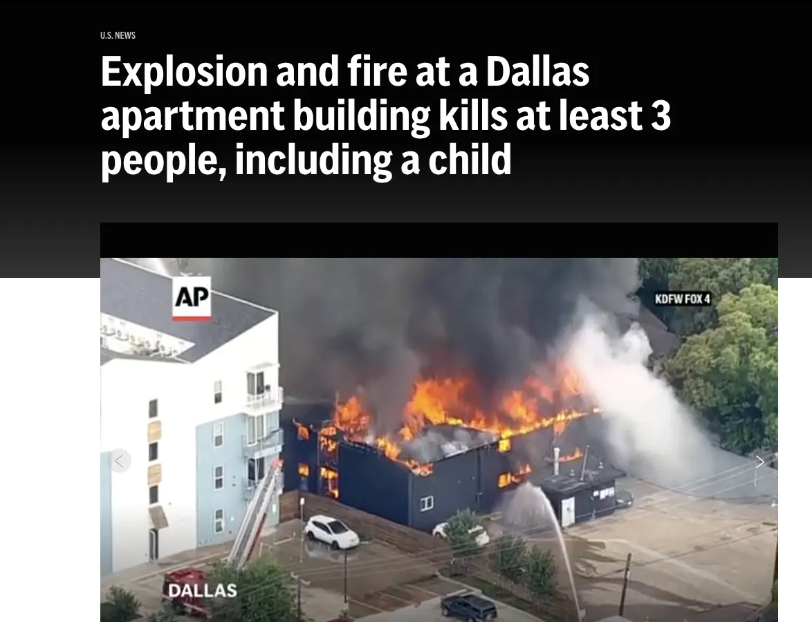 A gas explosion has destroyed a residential building in the U.S.: there are fatalities