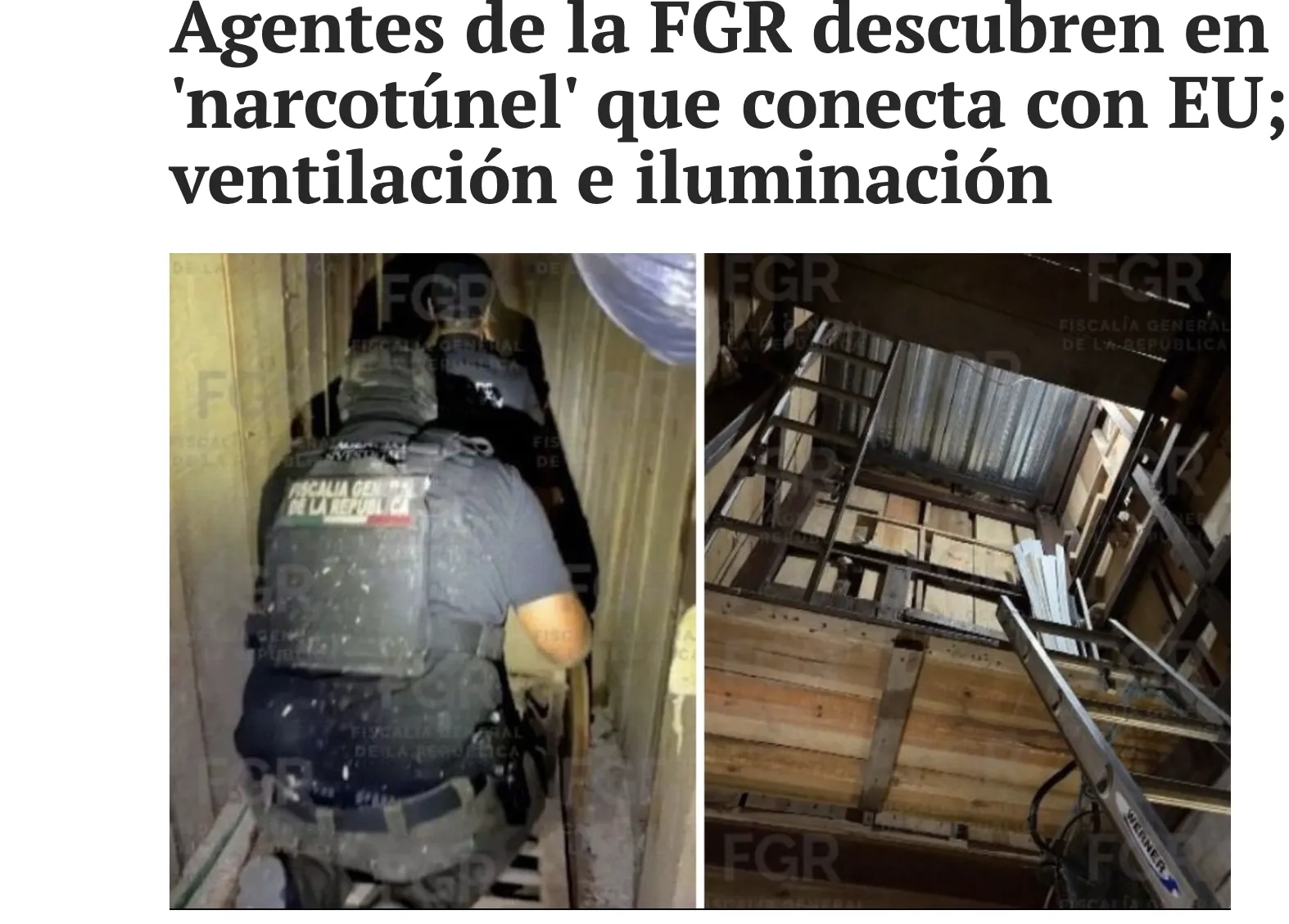 A 265-meter-long underground tunnel leading to the United States has been discovered in Mexico