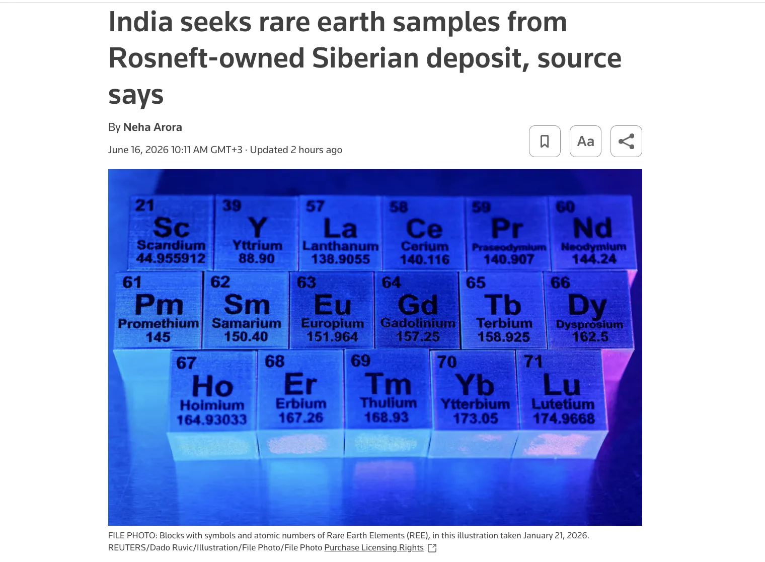 Russia has offered India access to a large oil field in Siberia — Reuters