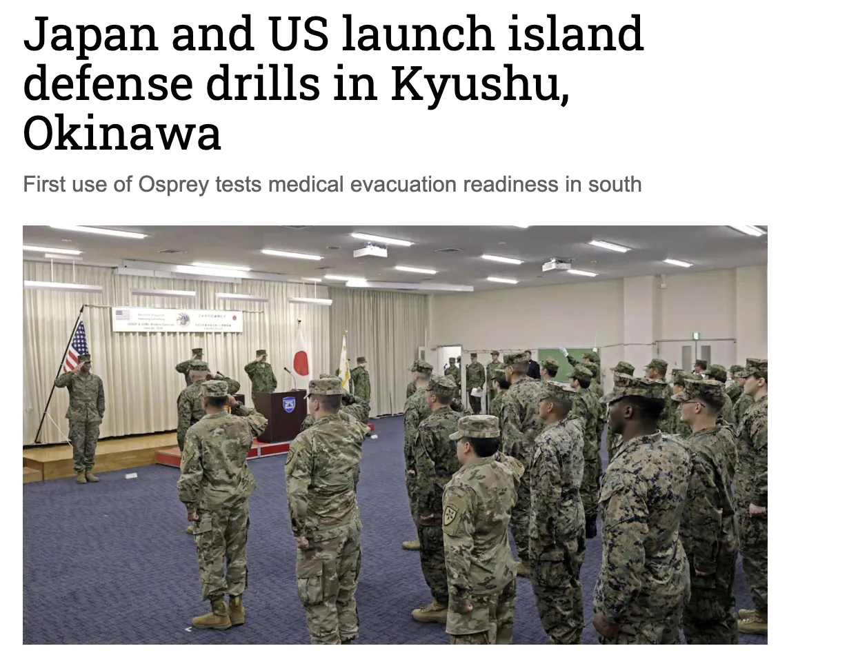 The U.S. and Japan have begun large-scale island defense exercises