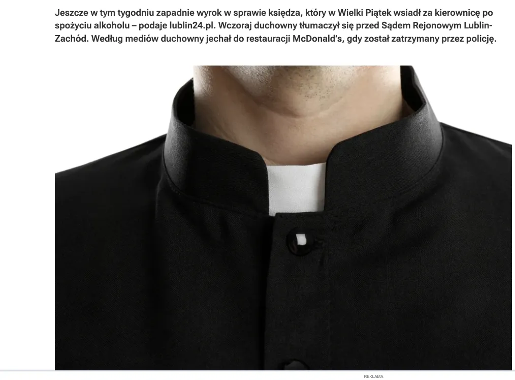 A priest is on trial in Poland for drunk driving on Good Friday